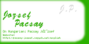 jozsef pacsay business card